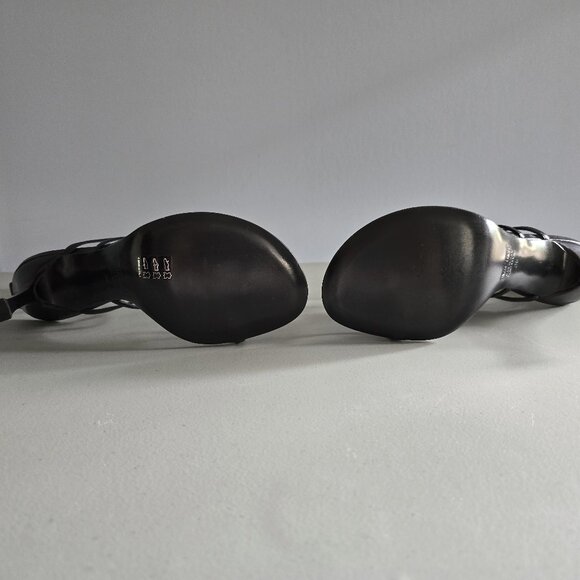 Vintage Giuseppe Zanotti Blac Strappy Sandals • Toe Loop • Iconic Italian Design - Picture 4 of 5